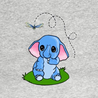 Baby Elephant & Dragonfly T-Shirt